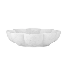 MARBLE SCALLOPED BOWL