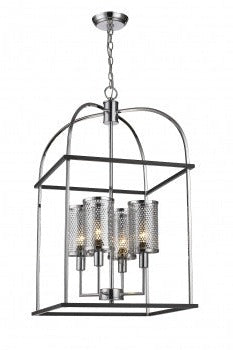 SILVER CAGE CHANDELIER (CLEARANCE)